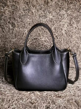 Full-Grain Leather Basket Tote – Women’s Spacious Commuter Handbag with Top Handles